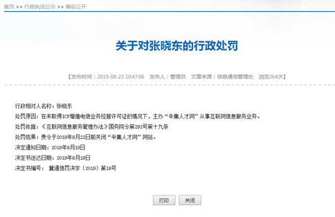 icp许可证被查